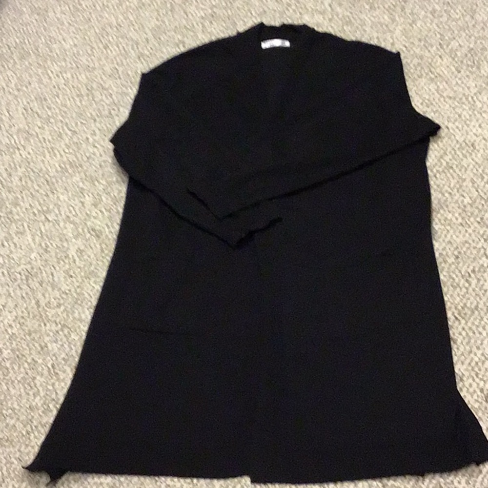 ET EAIS Long Cardigan Womens Sweater Size 1X. Black